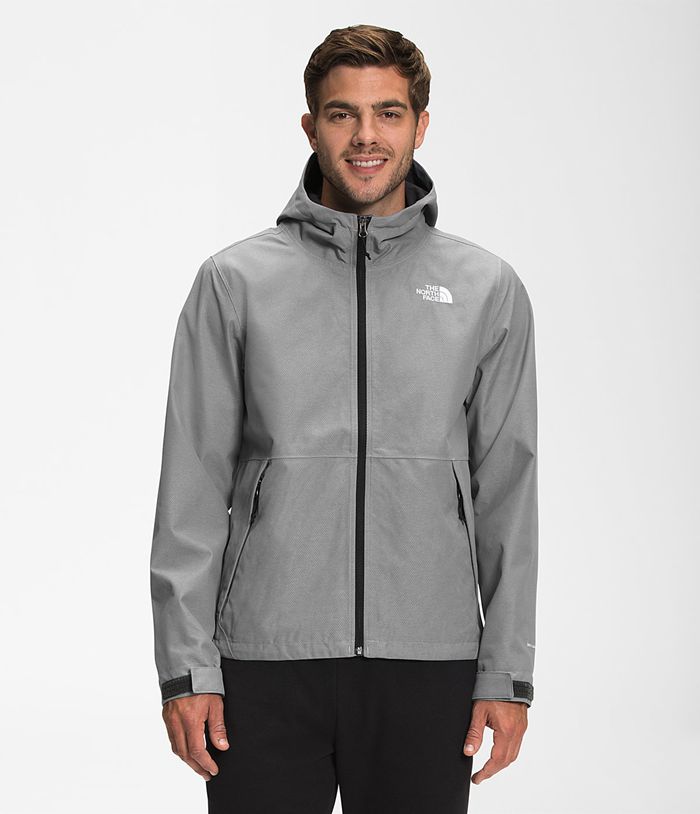 The North Face Mens Rain Jacket Printed Novelty Millerton 428ATGXCS - Grey